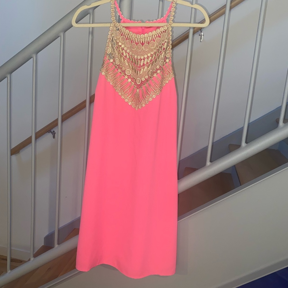 Lilly Pulitzer pink dress with embellishment